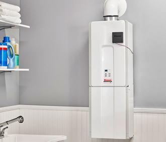 Action Plumbing recommends Rinnai for tankless hot water heater installations.